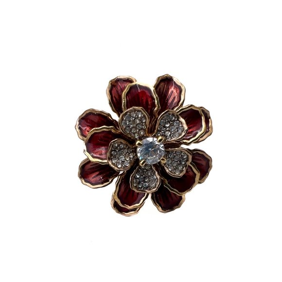 Juicy Couture Red Flower Enamel Ring - Picture 4 of 9